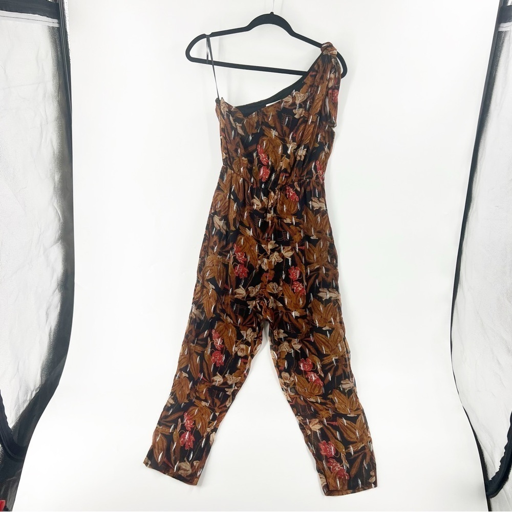 ✅ NWOT ANTHROPOLOGIE | MAEVE‎ Kyoto Floral One Shoulder Jumpsuit Women’s Size 4